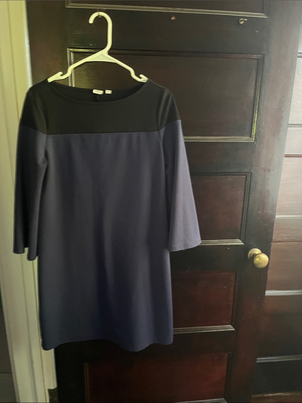 GAP Navy and Black Colorblock Mini Dress